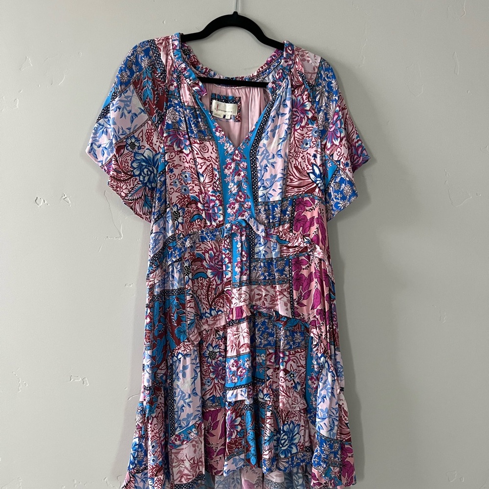 Anthropologie Boho Patchwork Floral Dress - Size Large